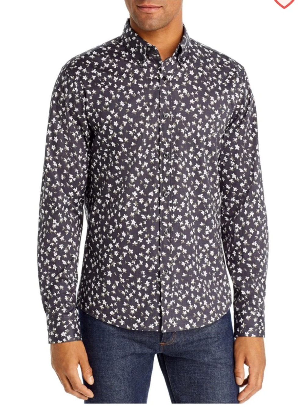 Michael Kors Shirt Mens S Blue Floral Long Sleeve Slim Fit Button Up $128 NWOT
